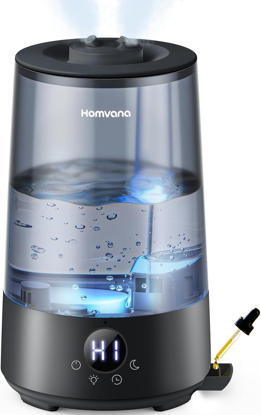 Humidifiers for Bedroom Home, 3.6 L Cool Mist Top-Fill 34H Super Long Time, Quiet 23Db, Baby Humidifier, Oil Diffuser for Large Room, Plants, Nursery, Office BPA FREE, 7 Color Light Ultrasonic
