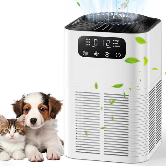 Air Purifier for Large Room up to 1076 Sq Ft with True H13 HEPA Filter ,25Db Ultra-Quiet, Smart Sensor & Essential Oil Diffuser for Smoke, Pet Dander, Pollen