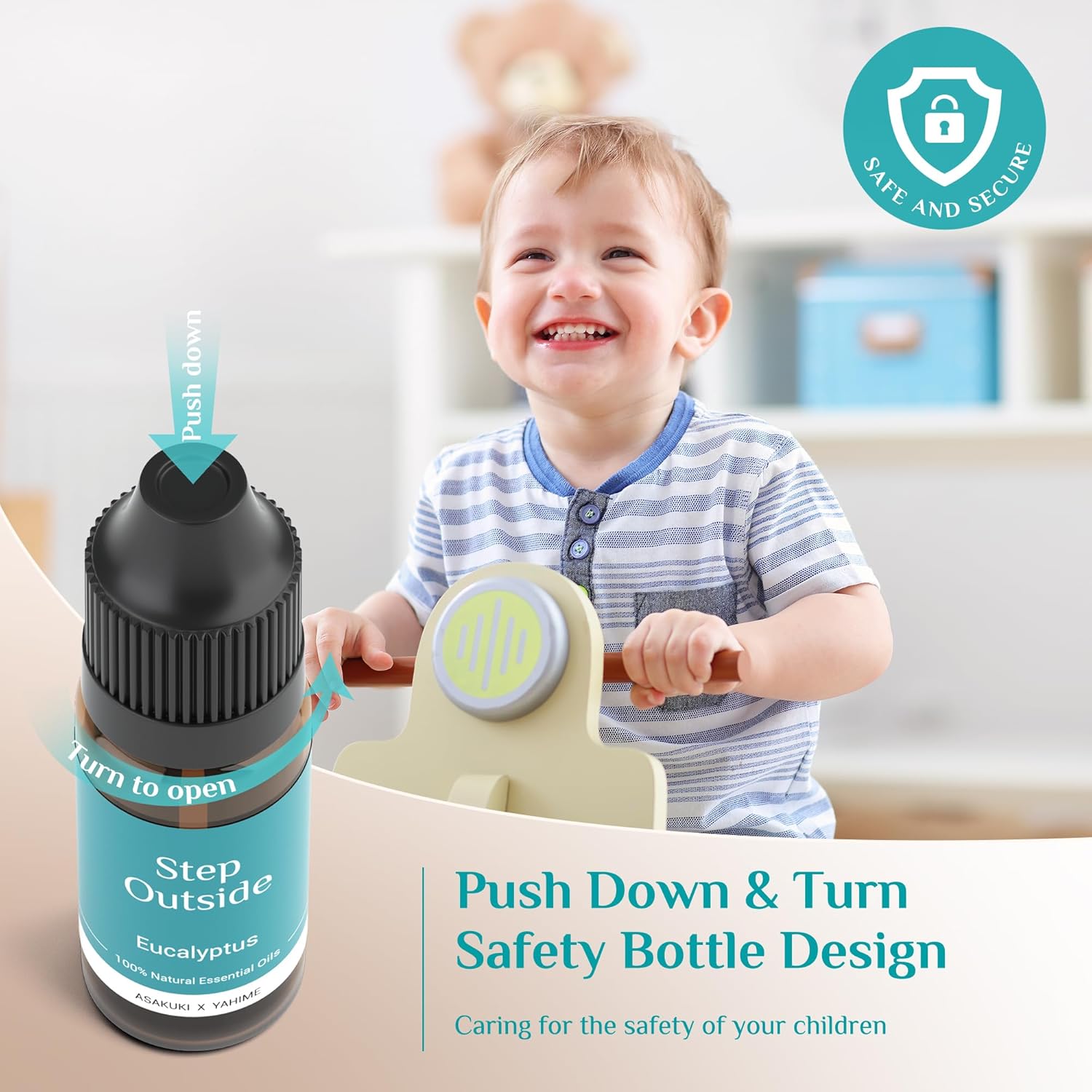 Essential Oil Diffuser 700Ml, Ultrasonic Aromatherapy Humidifier with Top 6 Essential Oils Set, 7 LED Colors, Timer & Auto-Off, Large Room Diffuser