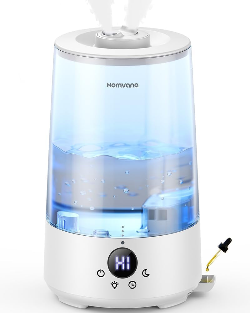 Humidifiers for Bedroom Home, 3.6 L Cool Mist Top-Fill 34H Super Long Time, Quiet 23Db, Baby Humidifier, Oil Diffuser for Large Room, Plants, Nursery, Office BPA FREE, 7 Color Light Ultrasonic