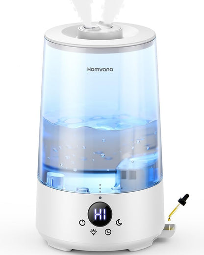 Humidifiers for Bedroom Home, 3.6 L Cool Mist Top-Fill 34H Super Long Time, Quiet 23Db, Baby Humidifier, Oil Diffuser for Large Room, Plants, Nursery, Office BPA FREE, 7 Color Light Ultrasonic